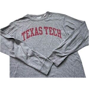 Texas Tech Red Raiders Shirt Men M Gray Long Sleeve League Legacy NCAA College